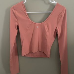 Lululemon cropped long sleeved workout top